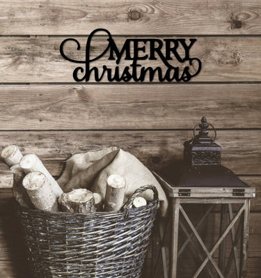 Metal Merry Christmas Sign | Metal Wall Decor | Christmas Sign | Holiday Decor | Christmas Wall Decor | Indoor, Outdoor Sign | Metal Word